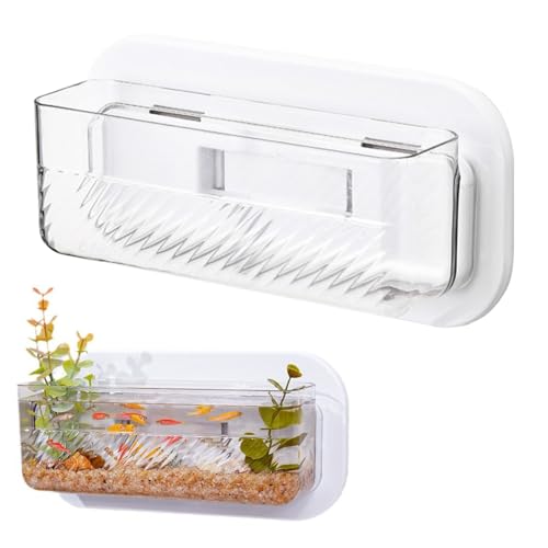 Qpets Wall Fish Tank Betta Fish Wall Mounting Fish Tank for Home Decor Plastic Transparent Self Adhesive Fish Tank Multi Purpose Wall Accessories Organizer Box for Home/Office Qpets Wall Fish Tank Betta Fish Wall Mounting Fish Tank for Home Decor Plastic Transparent Self Adhesive Fish Tank Multi Purpose Wall Accessories Organizer Box for Home/Office